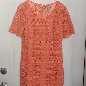 Antonio Melani Pink Lace Midi Pencil Party dress